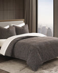 Tweed - Twin Duvet Cover Set Set of 2 - Brown