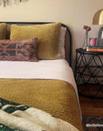 Stonewashed Cotton Velvet - Full/Queen Quilt Set Set of 3 - Tuscan