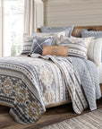 Desert Sage - King Reversible Quilt Set (Set of 3) - Tan / White / Gray
