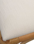 Laguna - Fabric Rattan Bench - White
