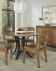 Crafted Cherry - Dining Table With Metal Pedestal