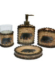 Lodge Bear - Bathroom Sets Set of 5 , 2 Per Carton - Brown