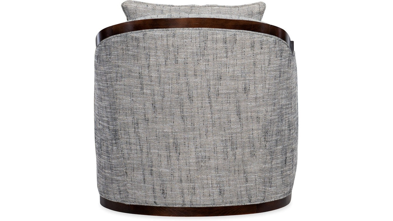 Coco Exposed Wood Swivel Chair