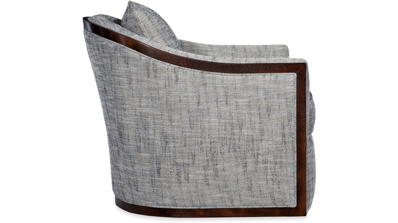 Coco Exposed Wood Swivel Chair