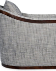 Coco Exposed Wood Swivel Chair