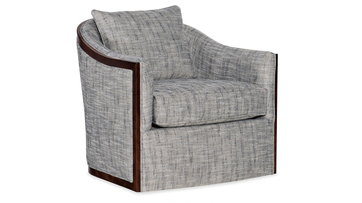 Coco Exposed Wood Swivel Chair