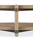 Vineyard Row - 44" Round Cocktail Table - Light Brown