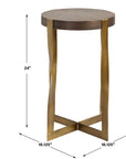 Drew - Brass Accent Table - Bronze