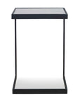 Windell - Cantilever Accent Table - Black & Silver