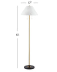 Lenor - Floor Lamp - White / Brass