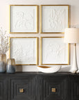 Fourfold - Framed Prints Set of 4 - Gold