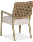 Surfrider - Woven Back Arm Chair Set of 2 - Beige / Light Brown
