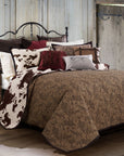 Elsa Cowhide - King Reversible Quilt Set Set of 3 - Chocolate