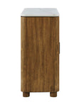 Mebarak - Reeded 2 Door Cabinet - Bronze,White,Woodtone