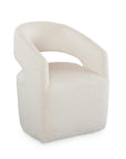 Aries Upholstered Dining Chair with Casters