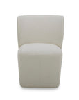 Reed Upholstered Dining Chair with Casters