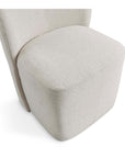 Reed Upholstered Dining Chair with Casters