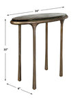 Ata - Oval Accent Table - Brass