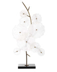 Glass - Garden Table Sculpture - Gold / White