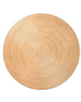 Catalina Woven Round Dining Table with Glass Top