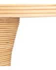 Catalina Woven Round Dining Table with Glass Top