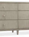 Elixir - 6-Drawer Dresser - Pearl Silver