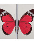 Butterfly Canvas Art Set of 2 - White