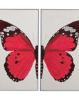 Butterfly Canvas Art Set of 2 - White