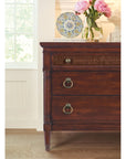 Charleston - Three-Drawer Metal Nightstand - Dark Brown