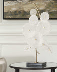 Glass - Garden Table Sculpture - Gold / White
