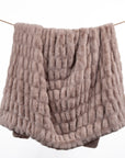 Ruched Rabbit - Double-Sided Throw - Blush