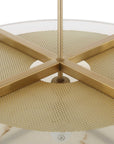 Cresson - 4 Light Drum Pendant - White / Gold