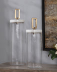 Hayworth - Seeded Glass Containers (Set of 2) - White