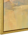 Folded Hills - Framed Landscape Art - Yellow