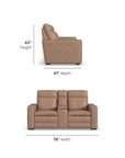 Dutch - Power Reclining Loveseat With Console, Power Headrest & Lumbar