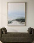 Crossing Paths - Coastal Landscape Painting - Black / Blue / Gray / White