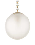 Ripple - 1 Light Frost Glass Pendant - Gold