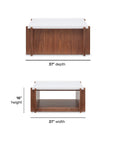Lincoln - Square Coffee Table With Casters - Light Brown