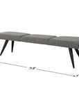 Bowtie - Charcoal Fabric Bench