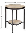 Dauntless - Side Table - Travertine
