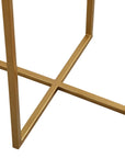 Marilee - Accent Table - Deep Blue / Sleek Brushed Gold