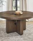 Athens - Round Dining Table - Chocolate Brown