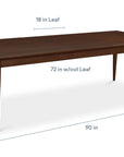 Copenhagen Rectangle Dining Table with Leaf