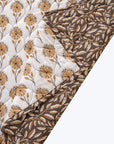 Woodstock - King Reversible Quilt Set Set of 3 - White / Tan