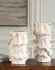 Ripple Crest - Vases (Set of 2) - White
