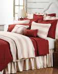 Prescott - Queen Stripe Duvet Cover - Red