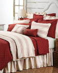 Prescott - Queen Stripe Duvet Cover - Red