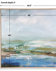 Lush Valley - Framed Canvas - Light Blue