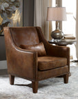Clay - Leather Armchair - Dark Brown