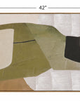 Olive Form Framed Canvas - Cream